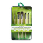 EcoTools Daily Defined Makeup Brushes for Eyes, With Beauty Cards and Storage Tray, Set of 5
