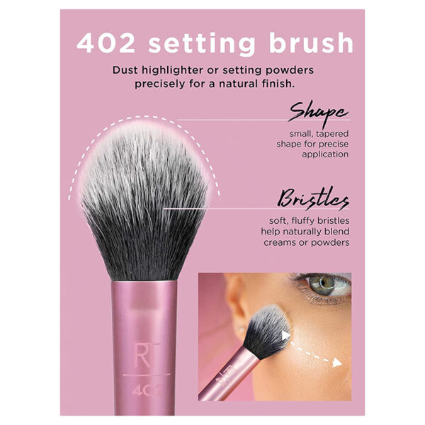 Real Techniques Professional Setting Makeup Brush, Helps Lock in Foundation and Concealer - Image 3