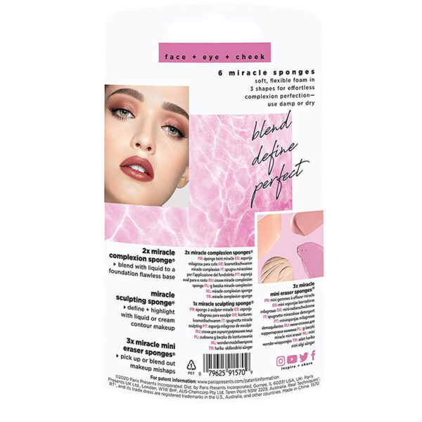 Real Techniques Miracle Complexion Assorted Beauty Sponges Makeup Blender, 6 Piece - Image 2