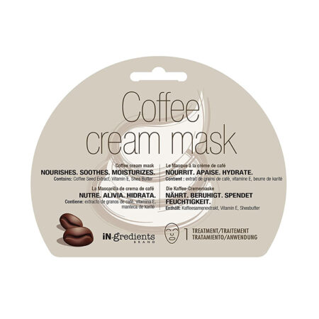 iN.gredients Coffee Cream Mask - Moisturizing, Cleansing, Exfoliating Pore Refiner for Dehydrated, Sensitive Skin - Made in Korea