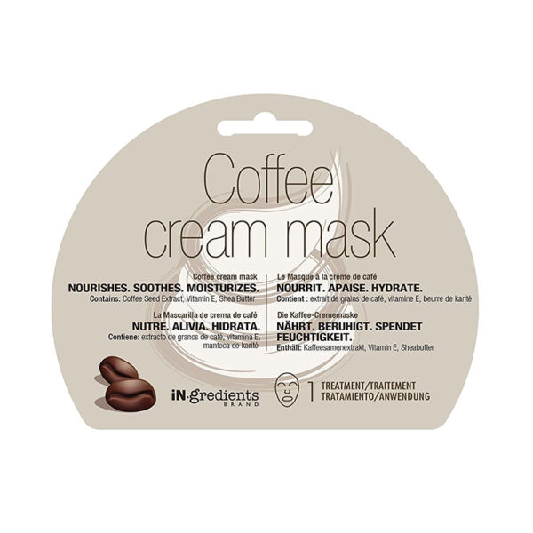 iN.gredients Coffee Cream Mask - Moisturizing, Cleansing, Exfoliating Pore Refiner for Dehydrated, Sensitive Skin - Made in Korea