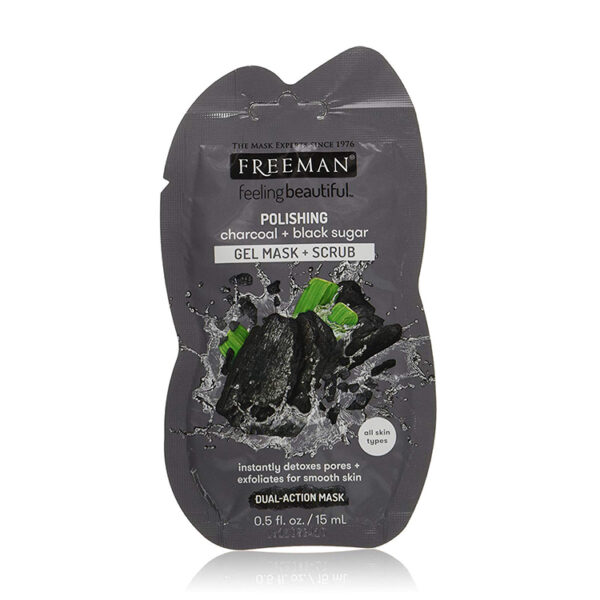 Freeman Feeling Beautiful Facial Polishing Mask, Charcoal & Black Sugar 1 ea (Pack of 2)