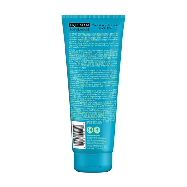 Freeman Anti-Stress Clay Facial Mask with Dead Sea Minerals, Balancing and Clearing Beauty Face Mask, 6 oz, 2 Pack - Image 2