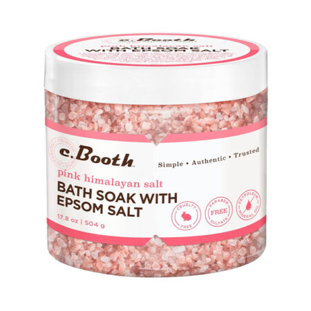 C.Booth Bath Soak With Epsom Salt Himalayan 17.8 Ounce Jar (526ml) (6 Pack)