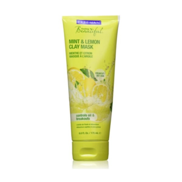 Freeman Feeling Beautiful Facial Clay Mask Mint - Lemon 6 oz (Pack of 2)