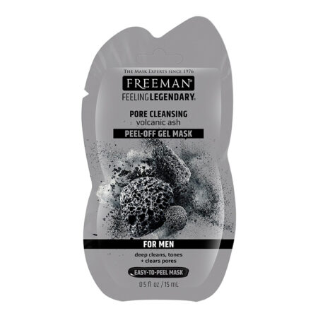 Feeling Legendary Freeman Pore Clearing Peel Off Gel Face Mask With Volcanic Ash Tube for Men, 0.5 Oz
