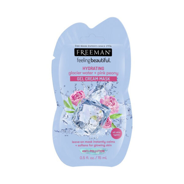Freeman Feeling Beautiful Hydrating Glacier Water + Pink Peony Gel Cream Mask, 0.5 Fl. Oz.