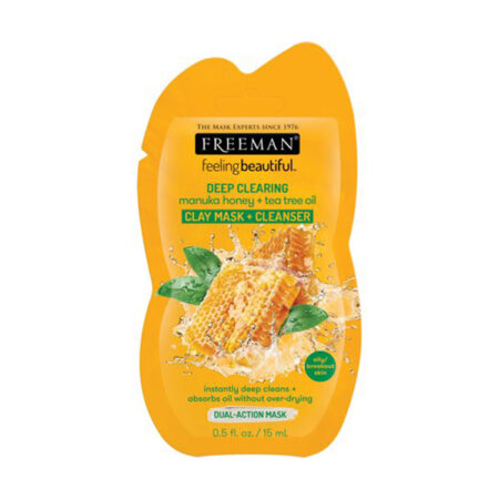 Manuka Honey + Tea Tree Oil Clay Mask + Cleanser0.05oz