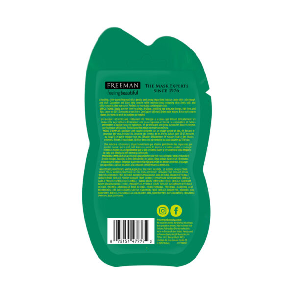 Freeman Feeling Beautiful Cucumber Renewing Peel-Off Gel Mask, 0.5 fl oz Sachet - Image 2