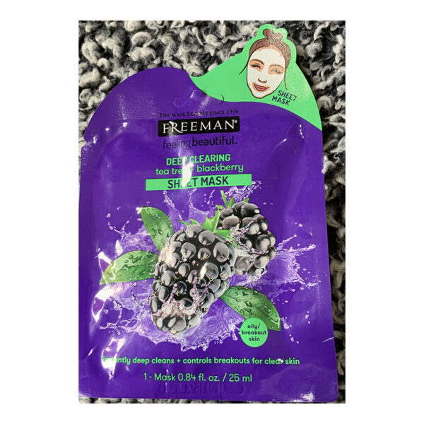 Freeman Feeling Beautiful Deep Cleaning Sheet Mask Tea Tree+blackberrie