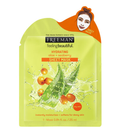 Hydrating Aloe And Seaberry Sheet Mask By Freeman, 0.84 Oz