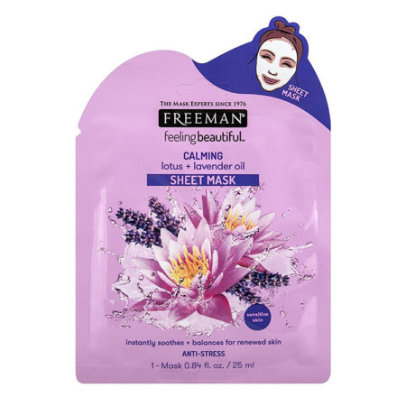 Freeman Facial Lotus+Lavendar Oil Calming Sheet Mask (6 Pieces)
