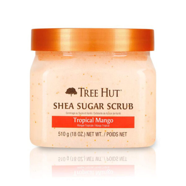 Tree Hut Shea Sugar Scrub Tropical Mango, 18oz, Ultra Hydrating and Exfoliating Scrub for Nourishing Essential Body Care